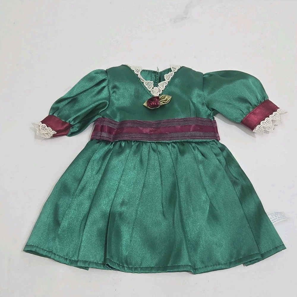 Vintage 2001 Eden Madeline‎ Doll Green Holiday Christmas Dress Clothes Outfit...